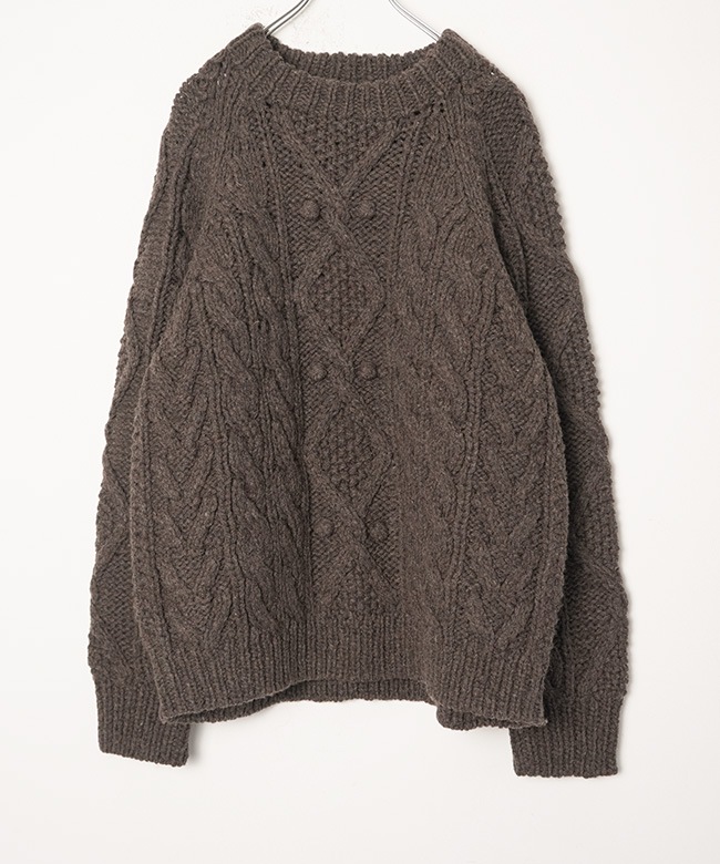 25AMSNI13]THE SHINZONE(ザ シンゾーン)ARAN CABLE KNIT PULLOVER