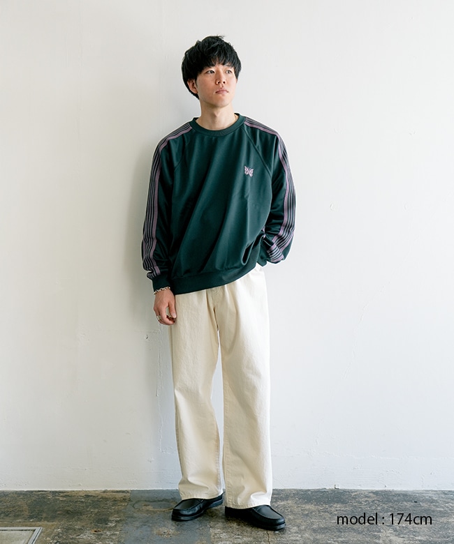 RW315]NEEDLES(ニードルズ)Track Crew Neck Shirt - Poly Smooth