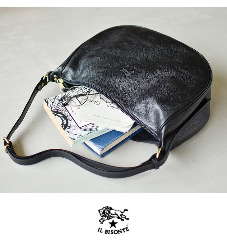 ◇【国内正規販売店】[411758]IL BISONTE(イルビゾンテ)三日月型