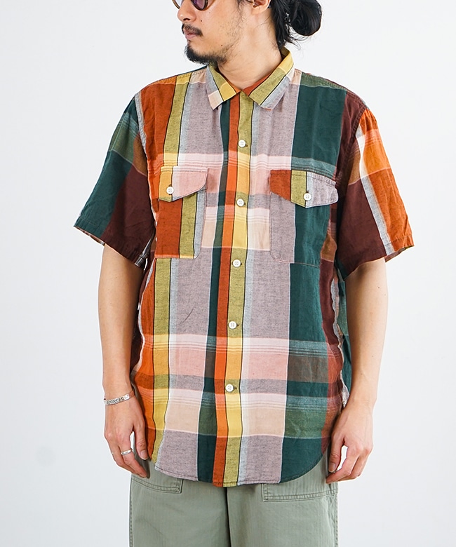 オアスロウ orSlow セットアップ 幾何学柄 M オアスロウ orSlow