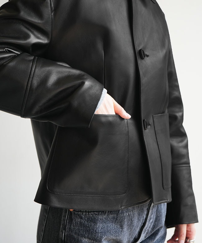 25AMSJK05]THE SHINZONE(ザ シンゾーン) LEATHER JACKET レザー