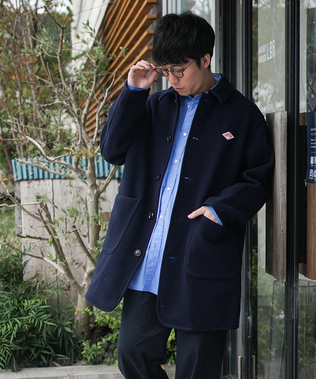 ◇[DT-A0540WLP]DANTON(ダントン) WOOL LIGHT PILE COVERALLS COAT
