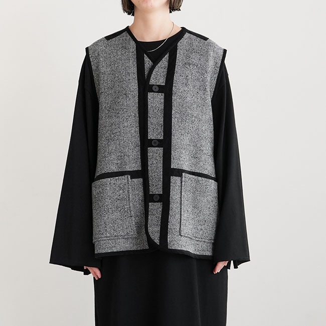 RB-FR1603VT]FIRMUM(フィルマム) オージーラムウールツィードベスト