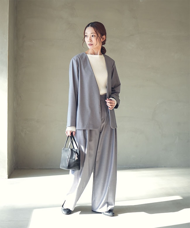 ◇[SMLM-JK]SOLAMONAT LARME(ソラモナラーム) ノーカラージャケット