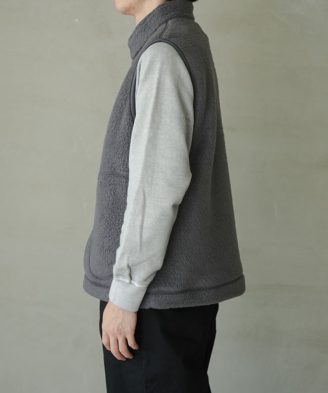 ◇[DT-A0713WNN]DANTON(ダントン) DOUBLE FACE BOA STAND COLLAR VESTT