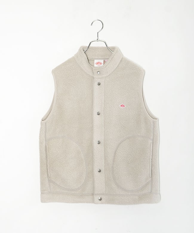 ◇[DT-A0713WNN]DANTON(ダントン) DOUBLE FACE BOA STAND COLLAR VESTT