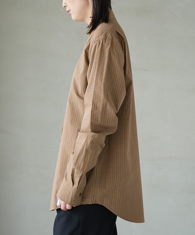 25AMSBL06]THE SHINZONE(ザ・シンゾーン)PECK CHECKED SHIRT ペック