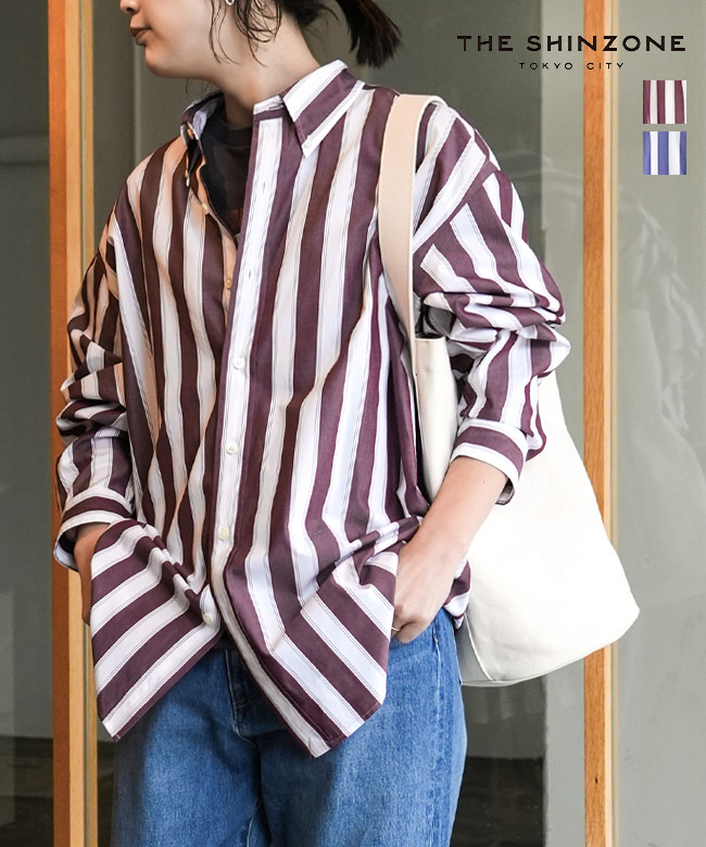 25SMSBL01]THE SHINZONE(ザ・シンゾーン)STRIPED DADDY SHIRT
