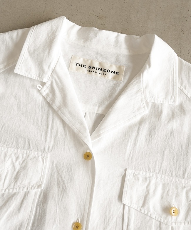 25SMSBL11]THE SHINZONE(ザ シンゾーン) OPEN COLLAR SHIRT オープン