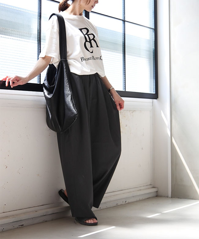 ◇[2-260051]mizuiro ind(ミズイロインド) wide tuck PT /ワイドタック