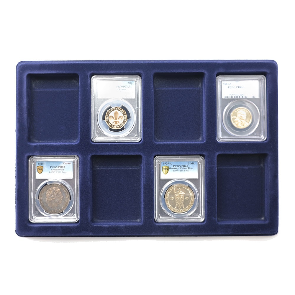 PCGS,NGCコイン収納専用 スラブケース収納トレー コインディスプレイ