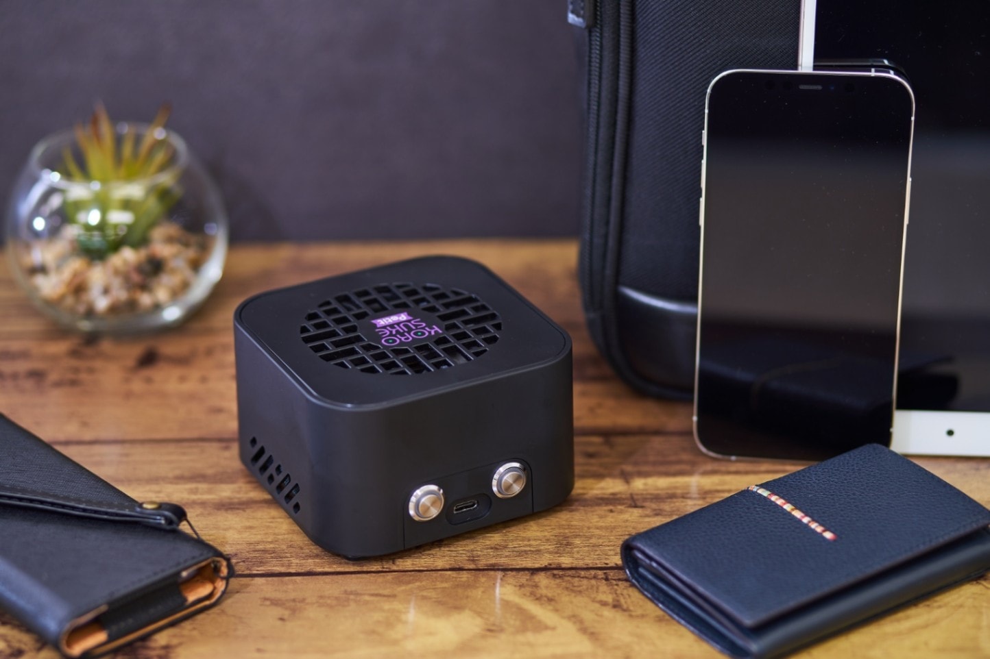 パーソナル 光触媒 空気清浄機 KOROSUKE Petit ナイトブラック 花粉