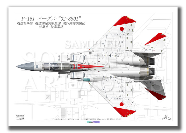 Top view よこ向き” F-15J 飛行開発実験団 航空自衛隊 創設70周年記念