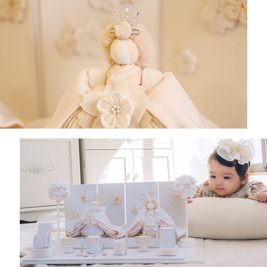 京都夢み屋【白粋-HAKI- 雛揃 麗華】 コンパクトでおしゃれな雛人形や