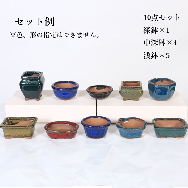 鉢：中国小鉢10点セット 2.5号-A*資材 | 盆栽鉢・水盤,お買い得小鉢