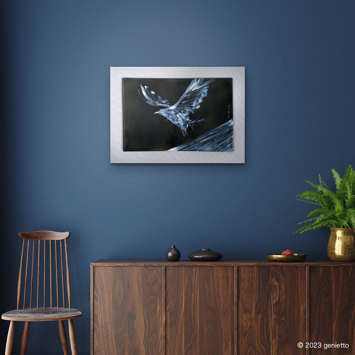 直筆陶墨画「暁天絶佳」 | 墨絵・陶墨画アーティスト 西元祐貴 Yu-ki