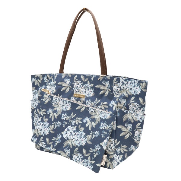 バッグ 『ローラアシュレイ トートLポーチ付 アデライン シースプレイ