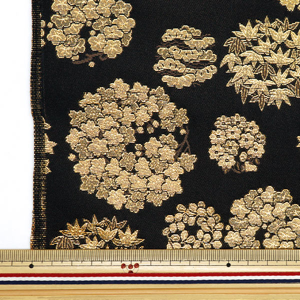 数量5から】 生地 『金襴 琳派名物裂二丁 黒 2-11111』 生地,種類から