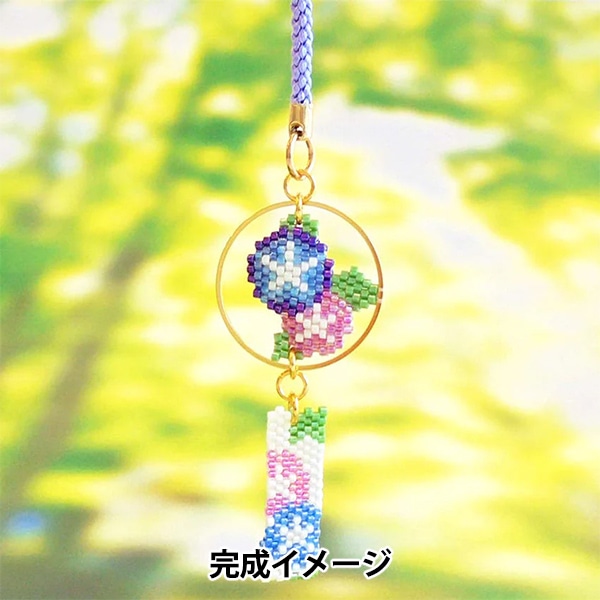 ビーズセール】 ビーズキット 『京・風鈴柄根付け スイカ PB-290