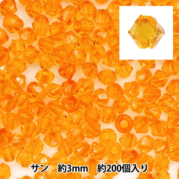 ビーズセール】 ビーズ 『ソロバン型アクリルビーズ 4mm 約200個入り