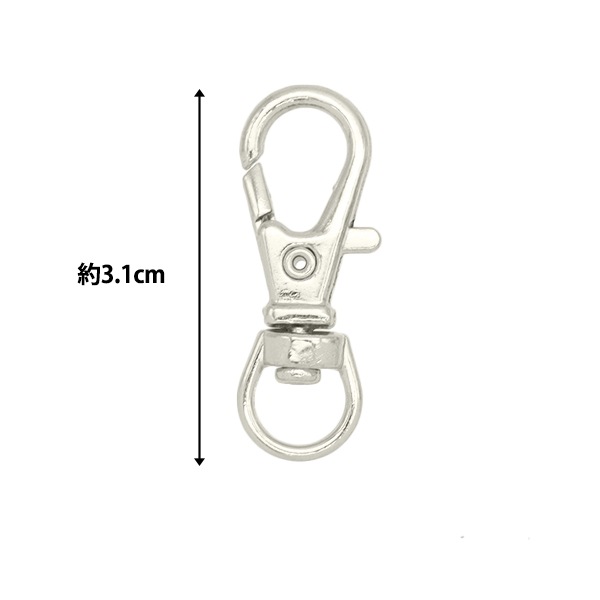 手芸金具 『スナップフック#12 シルバー 2個入り』 ビーズ,ビーズ金具