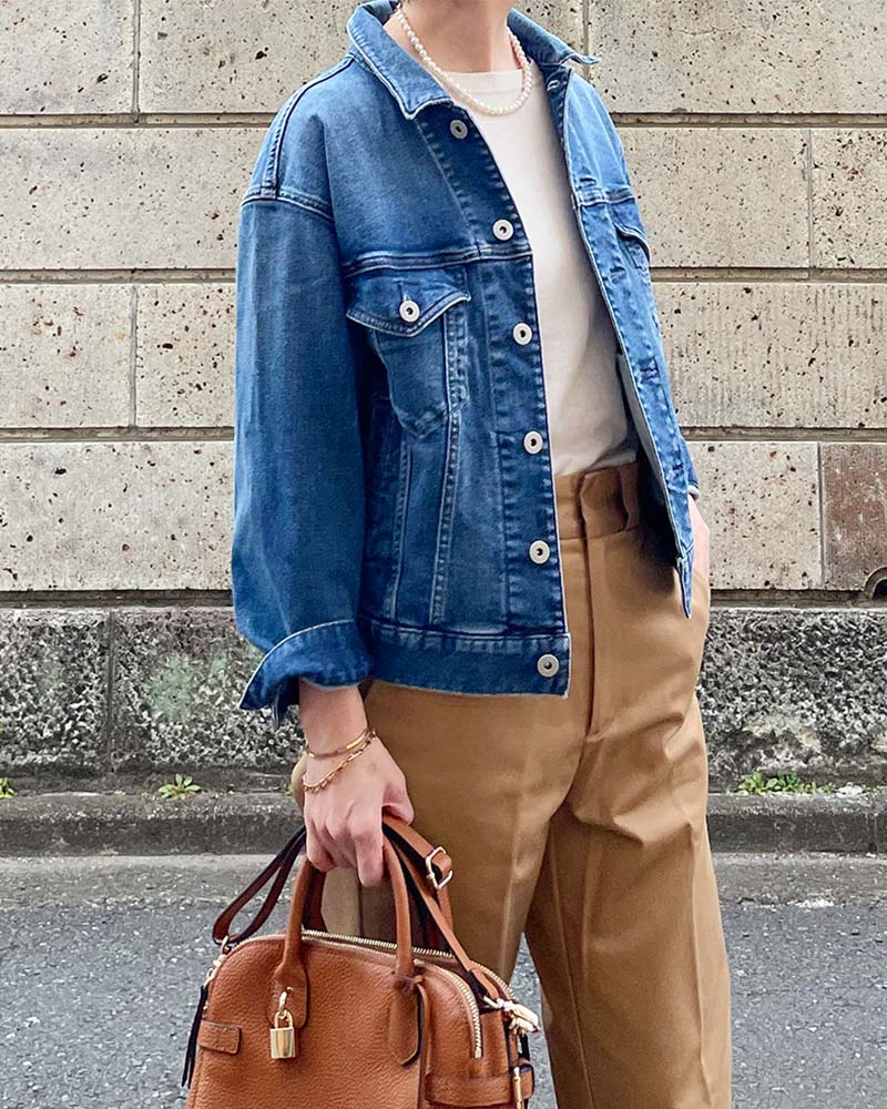 Canaria Style】ストレッチデニムシャツカラージャケット | OUTER