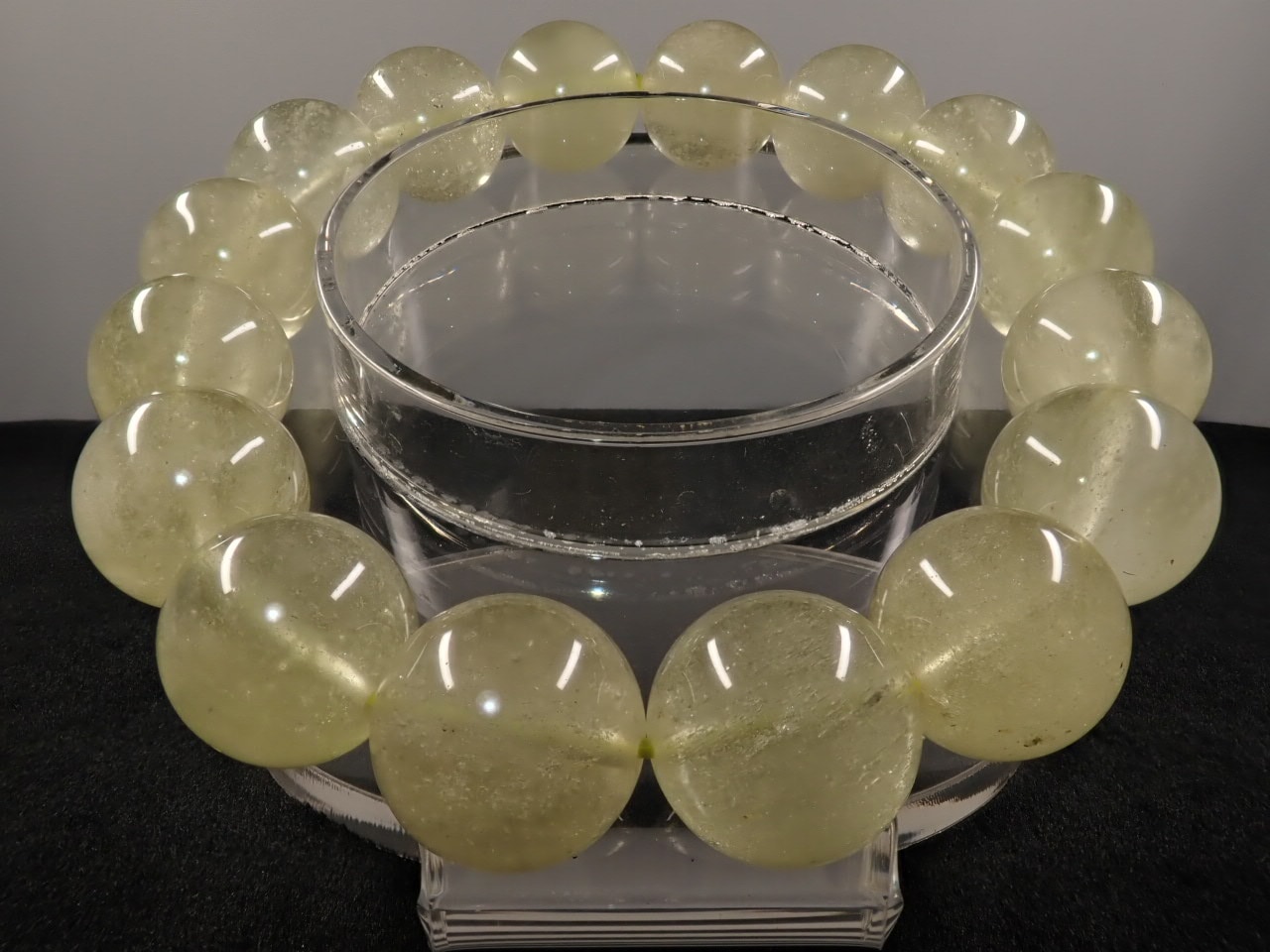 リビアングラス ブレスレット 14.1㎜ 4A | 天然石,隕石系,リビアン