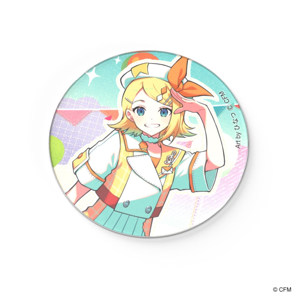 鏡音リン 缶バッジ R_りんご 鏡音リン 缶バッジ マジカルミライ R_