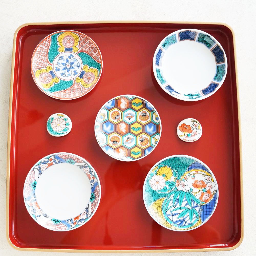 九谷焼 3寸 豆皿 だるま｜ 四季折々のおしゃれな和食器通販サイト