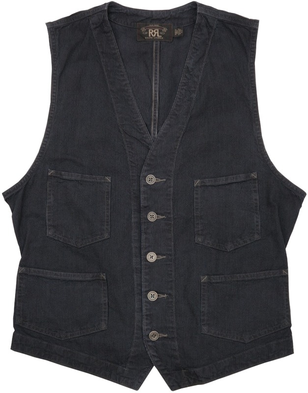 ダブルアールエル) RRL 日本製生地 Atworth インディゴ ストライプ