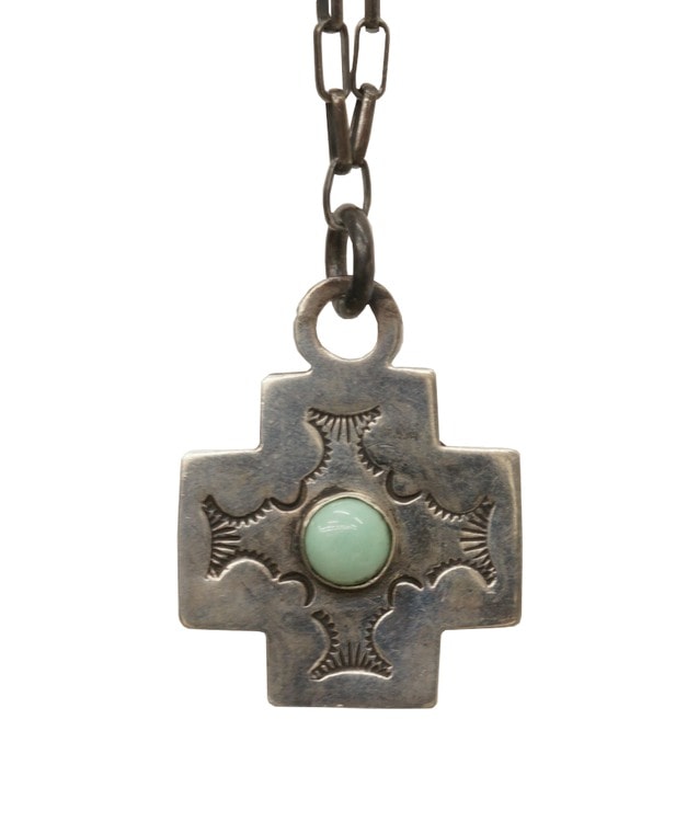 一点物 希少 】 ヴィンテージ ナバホ ターコイズ クロス ネックレス