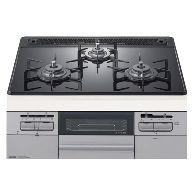 のん【未使用同様】ガラストップ ビルトインガスコンロ キッチン