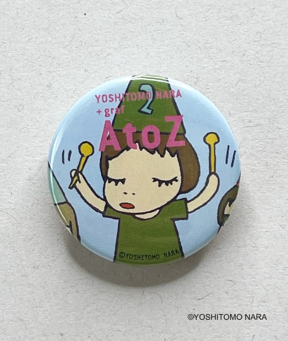 奈良美智 缶バッジ 小 [AtoZ オンナノコ2]｜ラムフロム - アートグッズ