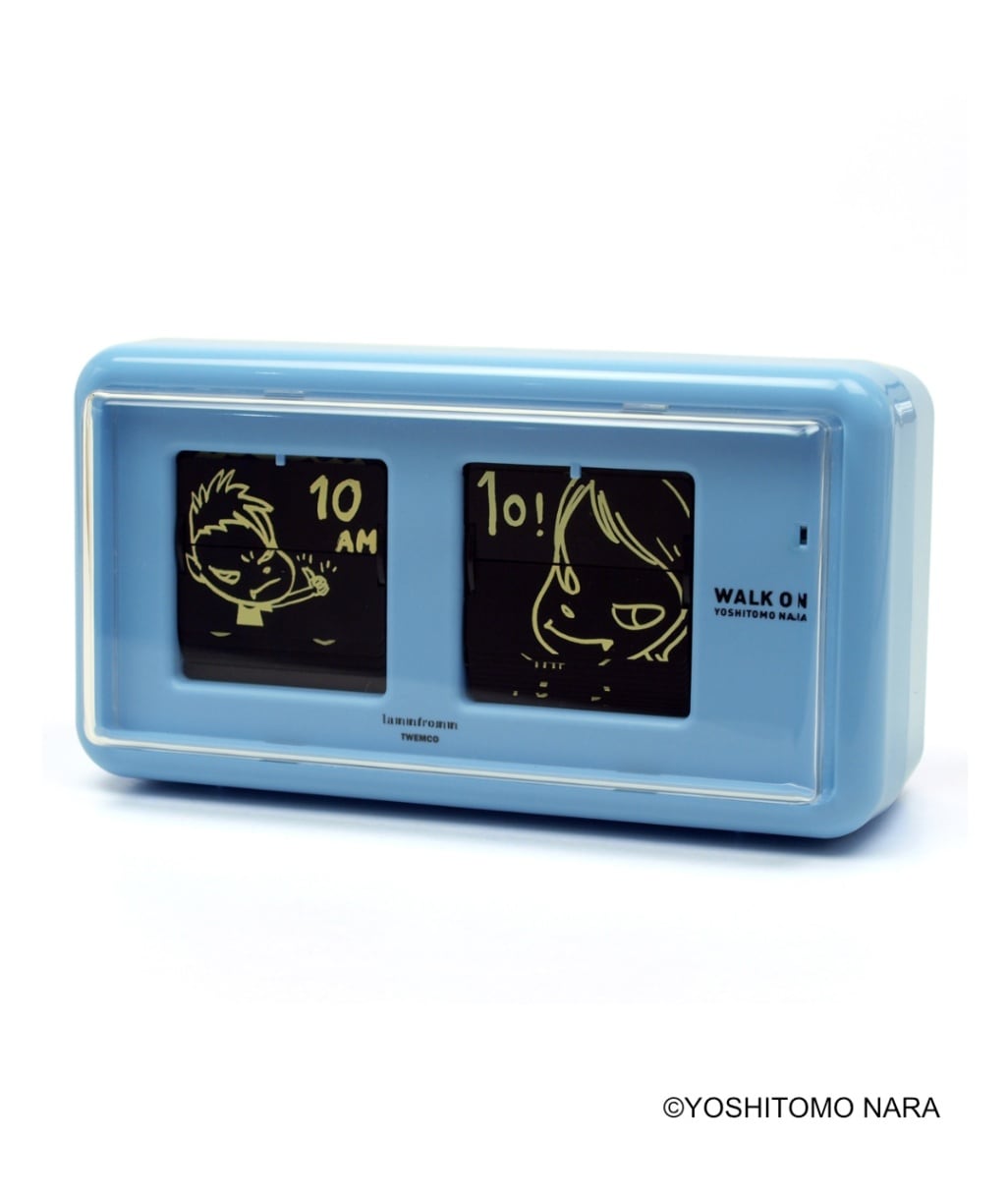 奈良美智 パタパタクロック [WALK ON(ブルー)]｜ラムフロム - アート