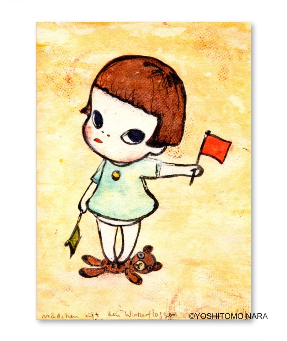 奈良美智 特別額装版ポスター [勉強中]｜ラムフロム - アートグッズ