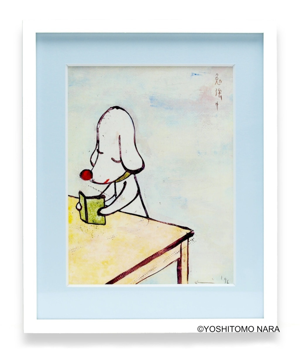 奈良美智 特別額装版ポスター [勉強中]｜ラムフロム - アートグッズ