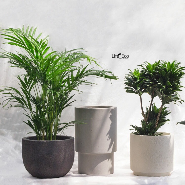 植木鉢 大型 デッカー ハイシリンダー ホワイト（白）φ42cm×H60cm（14