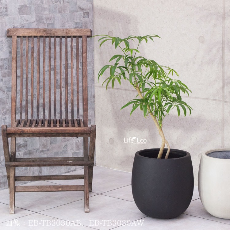 植木鉢・鉢カバー 軽量 テラニアス バルーン アンティークホワイト（白