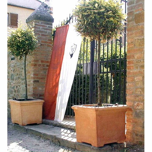 植木鉢 大型 イタリア製 素焼き テラコッタ鉢 タブポット スクエアー