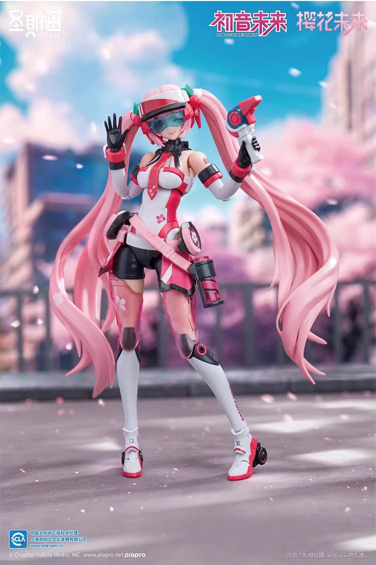 予約 SOSKILL 1/12 初音ミク 桜ミク メカ少女 バイク付き プラモデル