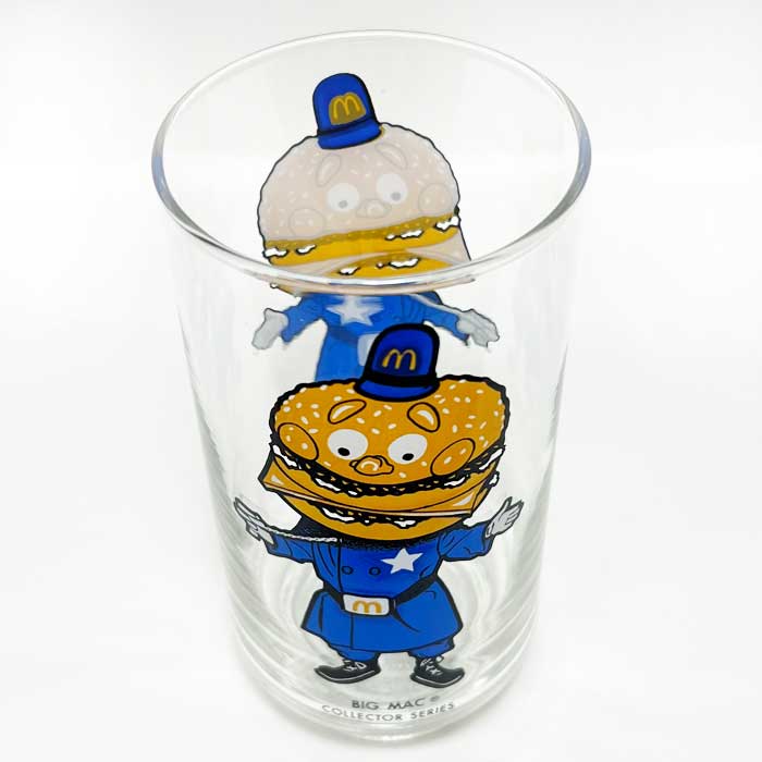 Vintage 70's Mc Donald Collector Series BIG MAC POLICE Glass