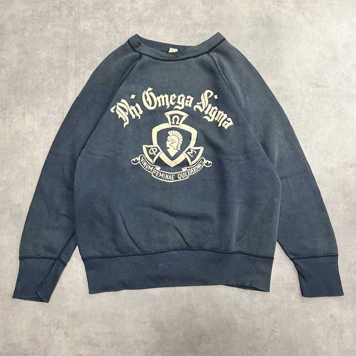 VINTAGE 50's MAYO SPRUCE RAGLAN SLEEVE COLLEGE PRINT SWEAT SHIRTS