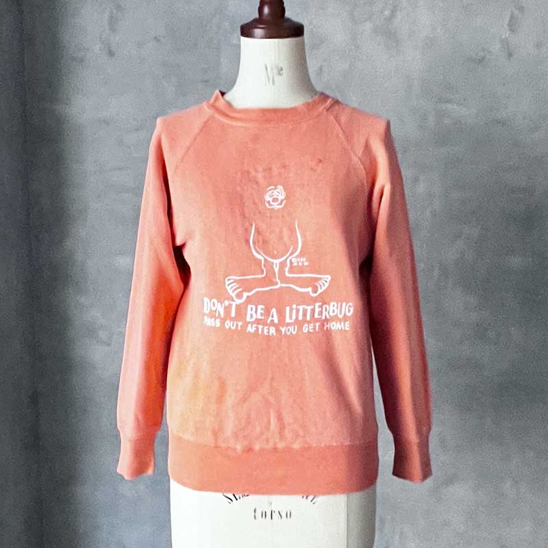 60'S MONSTER PRINT Vintage Sweat Shirts ORANGE 60年代 モンスター