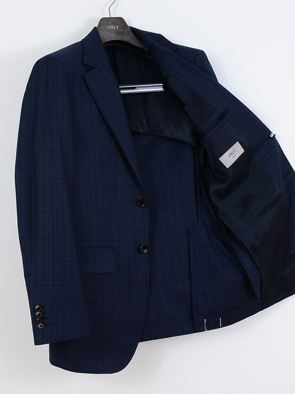 ≪WEB半額≫REDA/レダ/SUPER130'S/毛100％/ネイビー/チェック