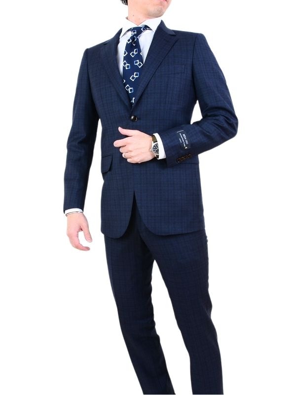 ≪WEB半額≫REDA/レダ/SUPER130'S/毛100％/ネイビー/チェック