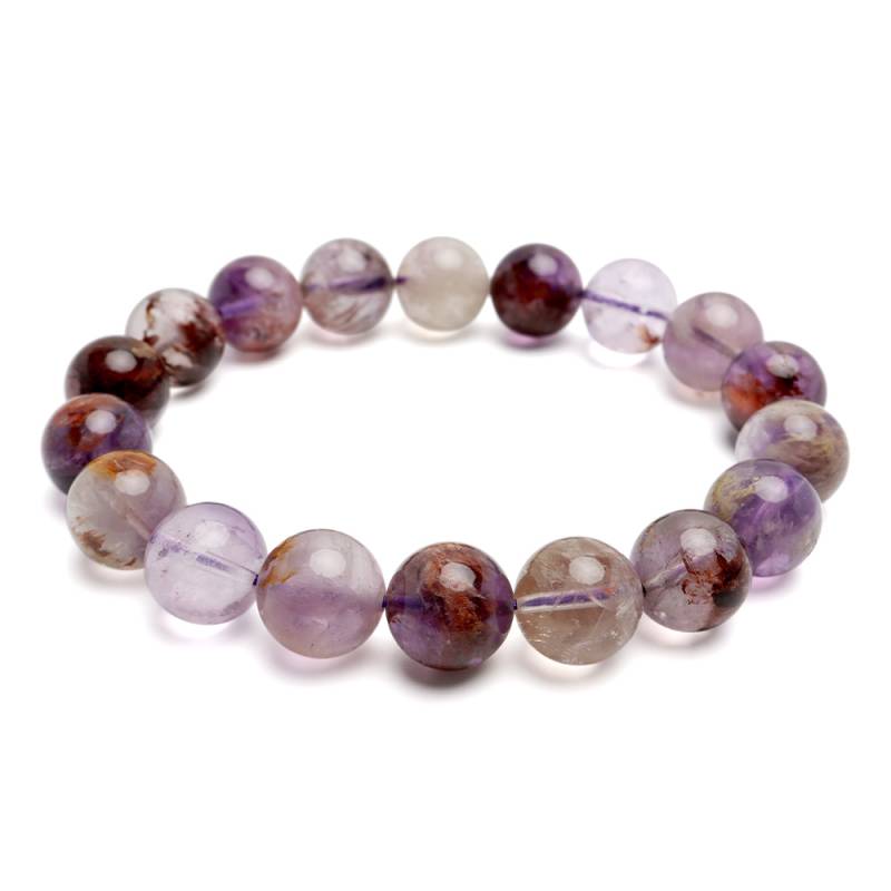 天然ファントムアメジストブレス 11.5mm [b879-11mm] | ブレスレット