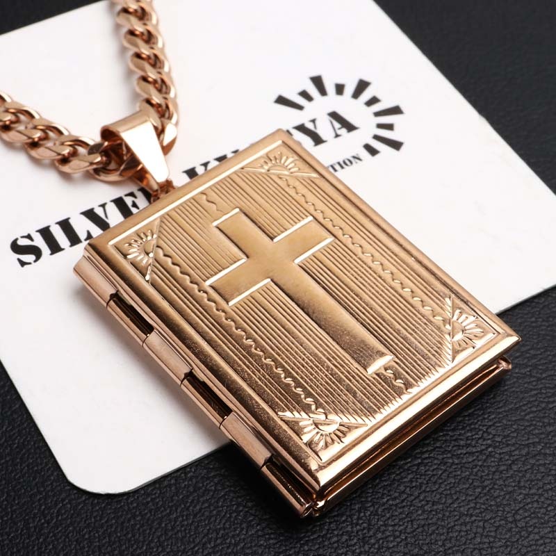 ステンレス ロケットペンダントネックレス クロス 50cm 60cm [nc128