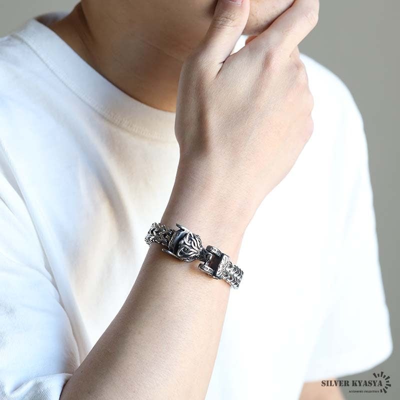 ステンレス 狼ブレスレット ケルト [b795] | スタイルで探す,迫力満点