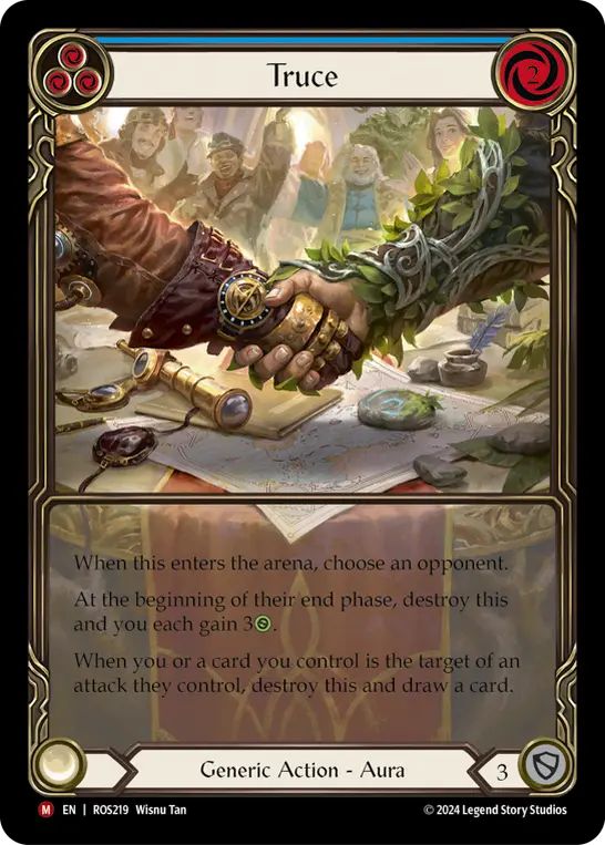 EN】《Rainbow Foil》《Extended Art》[Generic] Truce/一時停戦 (青