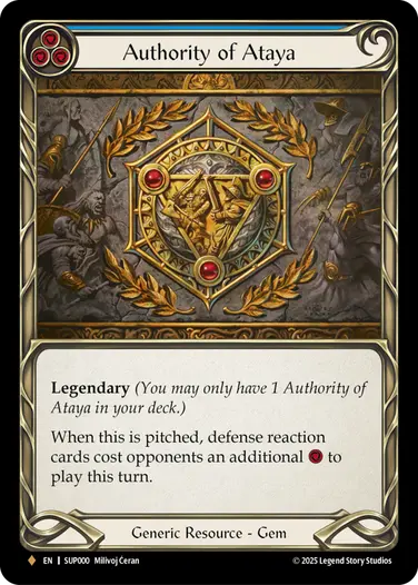 EN】《Rainbow Foil》[Generic] Authority of Ataya/アタヤの威光 (青